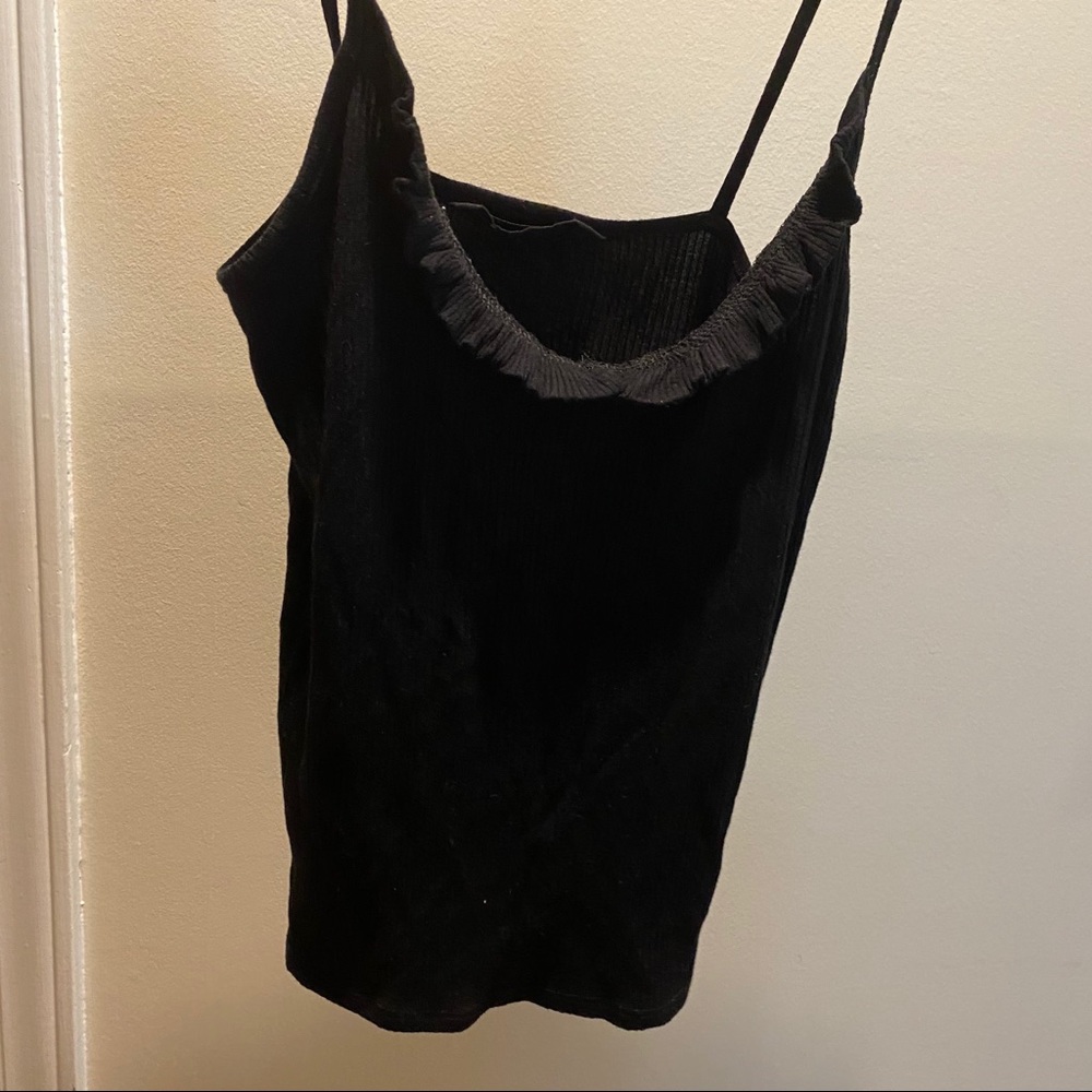 Know. One. Cares. Black Ribbed Cami